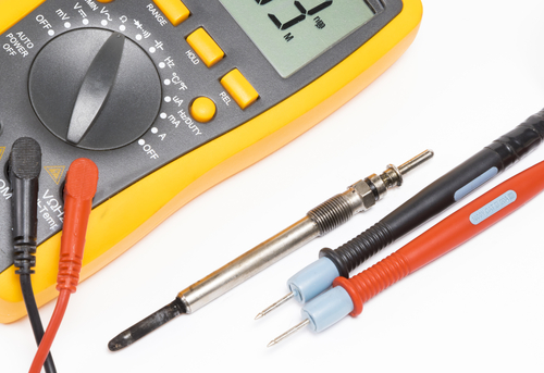 Test glödstift med multimeter